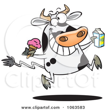 clipart milk. Clipart Dairy Cow With Ice