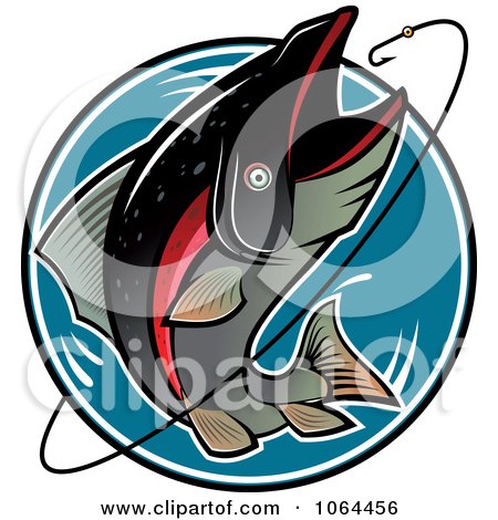 Clipart Fish And Hook - Royalty Free Vector Illustration by Seamartini Graphics