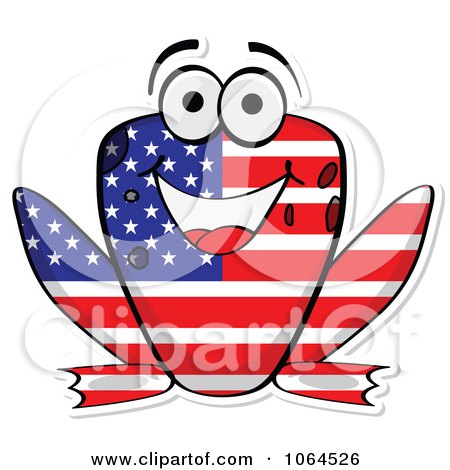 American Flag Vector on Clipart American Flag Frog   Royalty Free Vector Illustration By