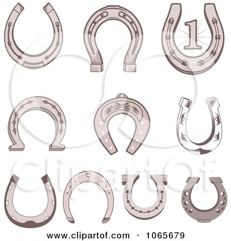 Girls  Tattoos on Clipart Horse Shoe Designs   Royalty Free Vector Illustration By