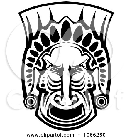 Posters Print on Poster  Art Print  Black And White African Tribal Mask By Seamartini