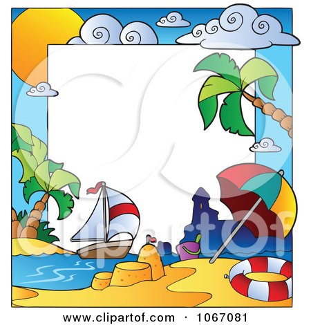 Free Vector on Summer Time Beach Frame   Royalty Free Vector Illustration By Visekart