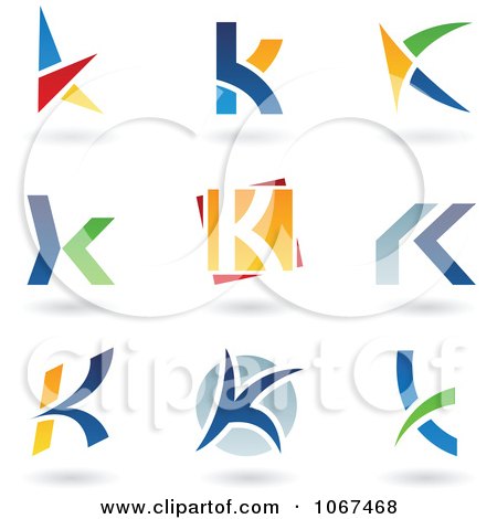 Logo Design on Clipart Letter K Logo Icons   Royalty Free Vector Illustration By