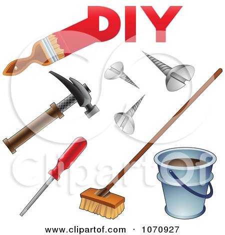 Designhouse on Clipart 3d Diy Home Improvement Icons   Royalty Free Vector