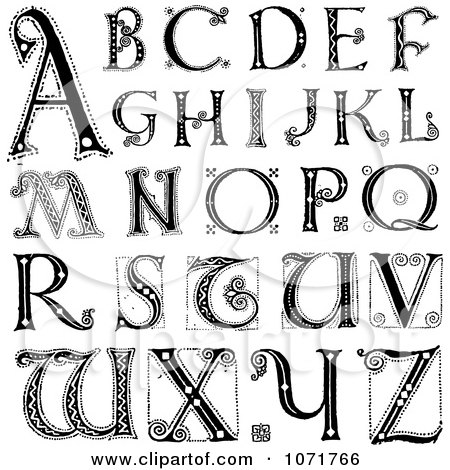 Royalty Free Vector Clipart on Alphabet Letters   Royalty Free Vector Illustration By Bestvector
