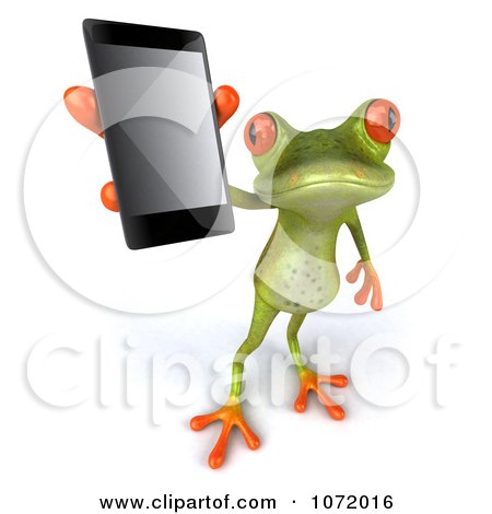 Frog On Phone