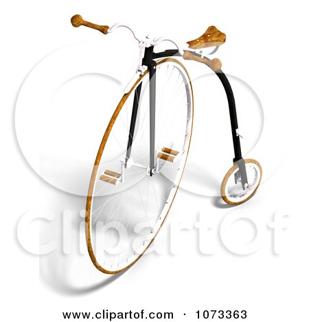  Fashioned Bicycle on Art Print  3d Old Fashioned Penny Farthing Bicycle 3 By Ralf61
