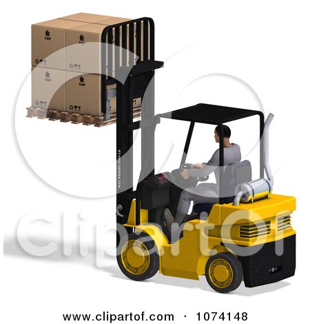 Free Forklift Clipart