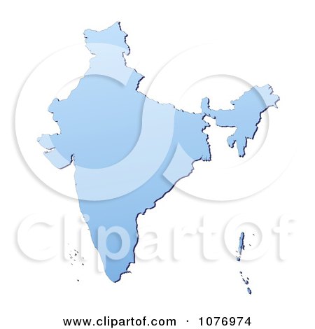 india map blue