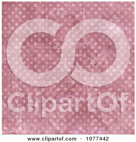Clipart Pink Polka Dot Background With White Copyspace - Royalty Free