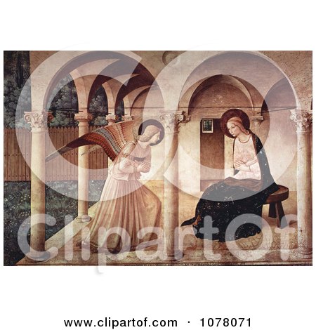 The Annunciation Mary Mother of Jesus and Archangel Gabriel Royalty Free