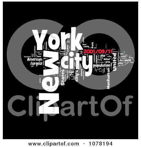Black  White Posters on Red Black And White New York City Word Collage Posters  Art Prints By