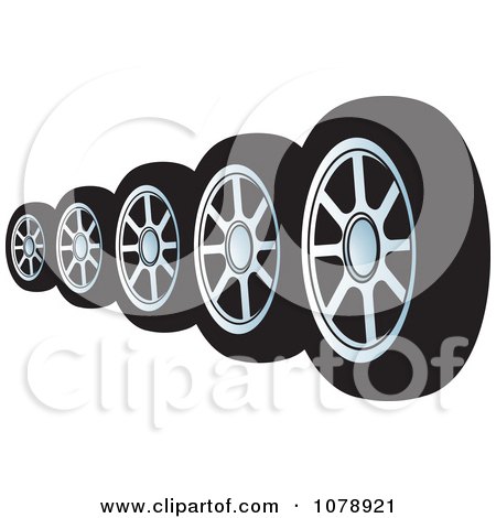  Cars on Clipart Black Car Tires   Royalty Free Vector Illustration By Lal