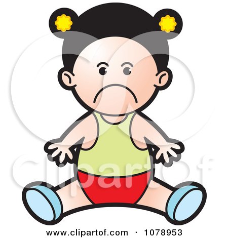 baby girl images free. Clipart Sad Baby Girl - Royalty Free Vector Illustration by Lal Perera