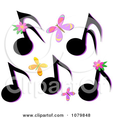 Butterflies And Music Notes by bpearth