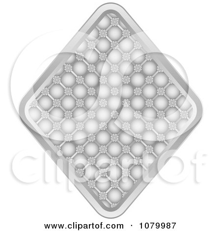 Clipart Silver Casino Diamond Icon - Royalty Free Vector Illustration