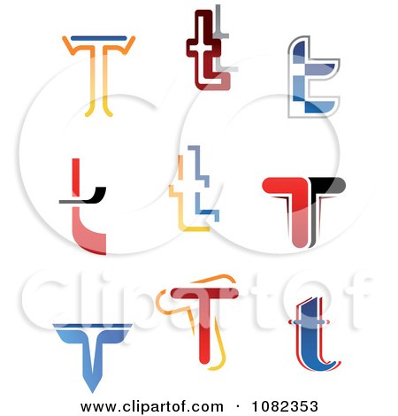 Logo Design on Clipart Abstract Letter T Logos   Royalty Free Vector Illustration By
