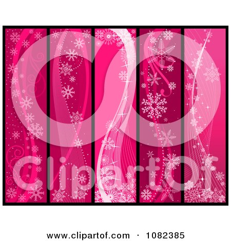 Clipart Pink Snowflake Winter