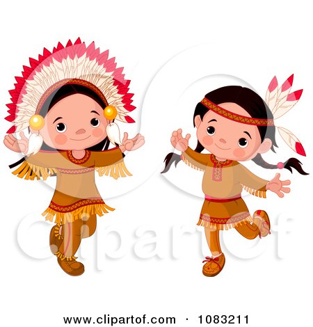 Free Thanksgiving on Dancing Thanksgiving Native American Girl And Boy By Pushkin