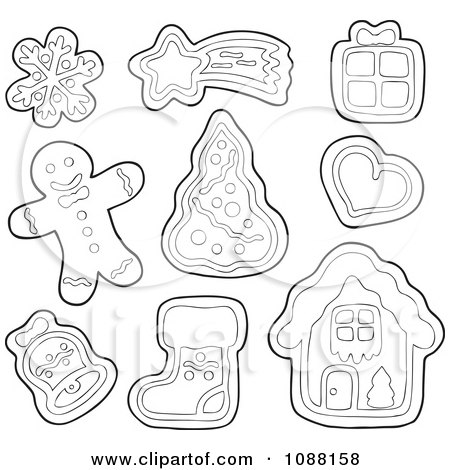 Free Vector Gift on Man Gingerbread Cookies   Royalty Free Vector Illustration By Visekart