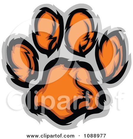 Royalty Free Vector Images on Clipart Tiger Paw Print   Royalty Free Vector Illustration By Chromaco