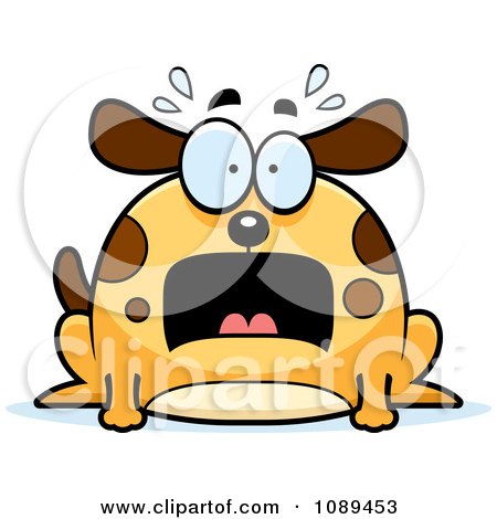 Royalty-Free (RF) Scared Dog Clipart, Illustrations, Vector Graphics #1