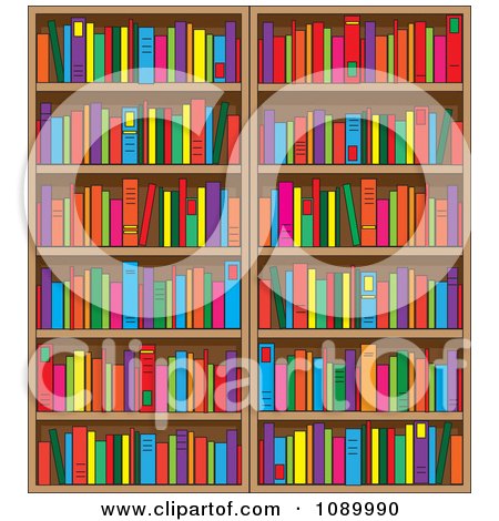 Free Vector Clipart on Clipart Library Book Shelves Filled With Books   Royalty Free Vector