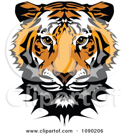 Free Vector Drawing Software on Clipart Cute Tiger Mascot Head Royalty Free Vector Illustration By
