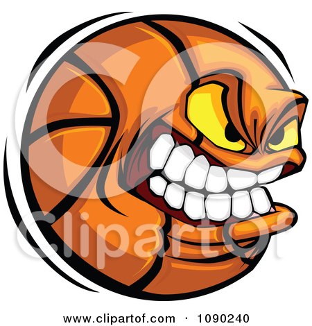Basketball Coloring Pages on Clipart Aggressive Basketball Character   Royalty Free Vector
