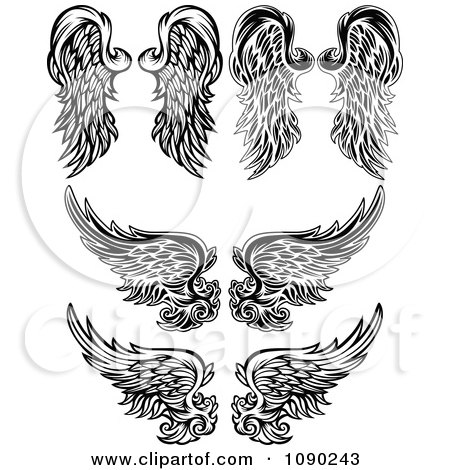 Free Vector  Images on Angel Wings   Royalty Free Vector Illustration By Chromaco  1090243