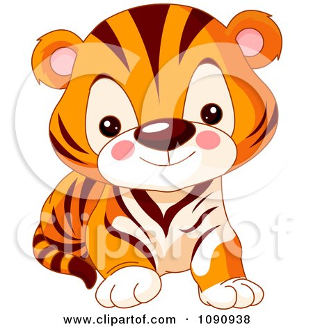 Free Animal Vector  on Cute Baby Zoo Tiger Cub   Royalty Free Vector Illustration By Pushkin