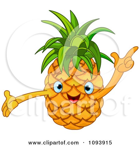 Clipart of a Pineapple Welcome Design - Royalty Free ...