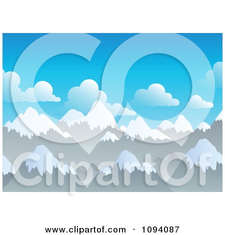 Snow Background on Clipart Background Of Snow Capped Mountain Peaks   Royalty Free Vector