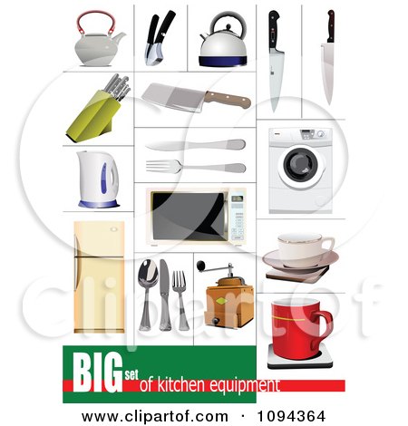 Kitchen Signs on Clipart Kitchen Appliances And Items   Royalty Free Vector