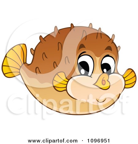 Free Vector on Happy Cute Puffer Fish   Royalty Free Vector Illustration By Visekart