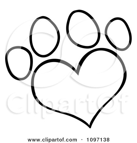 Logo Design Vector Free on Dog Paw Print   Royalty Free Vector Illustration By Hit Toon  1097138