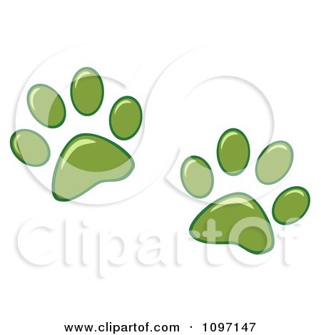 Royalty Free Vector on Dog Paw Prints   Royalty Free Vector Illustration By Hit Toon  1097147