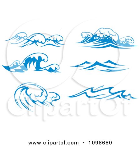 Royalty Free Vector Logos on Clipart Blue And White Ocean Surf Waves 3   Royalty Free Vector