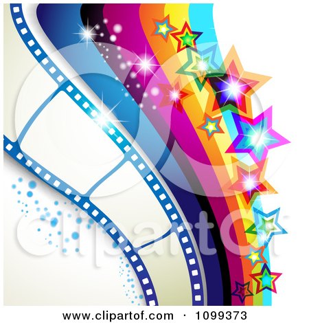 Free Stock Photography on Clipart Photography Background Of Film Frames Rainbow Waves Sparkles