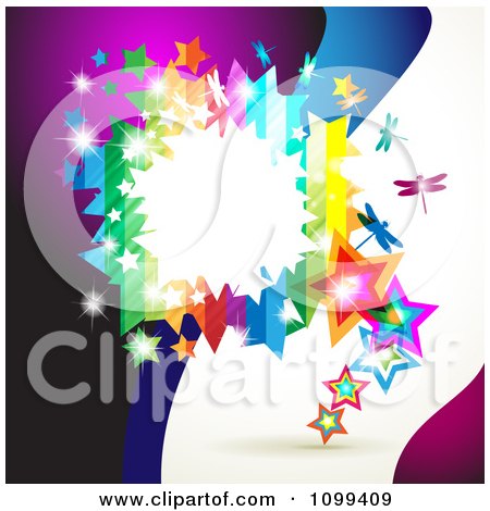 Free Vector on Stars And Dots Over Waves Royalty Free Vector Illustration Jpg