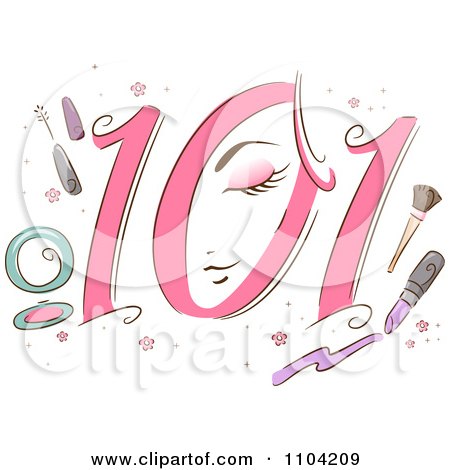 Logo Design  on 101 Icon With Makeup   Royalty Free Vector Illustration By Bnp Design