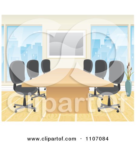 Office Chairs on Clipart Office Boardroom Interior With A Meeting Table And Chairs