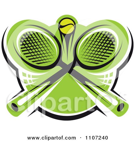 tennis racket crossed