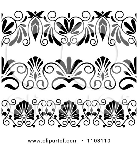  Graphic Design on Clipart Black And Whtie Art Deco Border Design Elements   Royalty Free