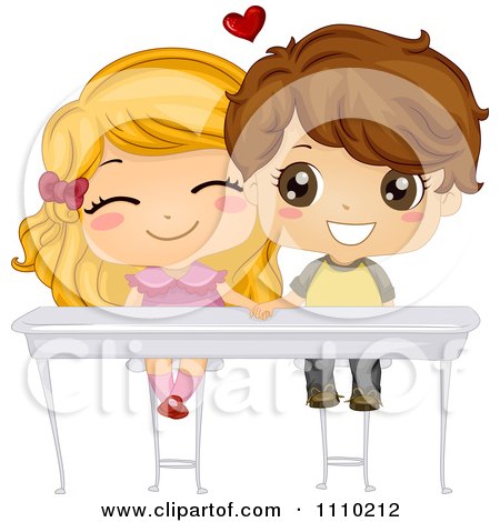 Girl   Holding Hands on Cute School Boy And Girl Holding Hands Under Their Desk By Bnp Design