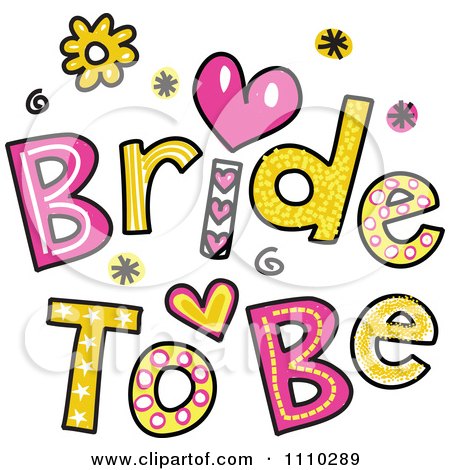 Colorful Sketched Bride To Be Text Posters, Art Prints