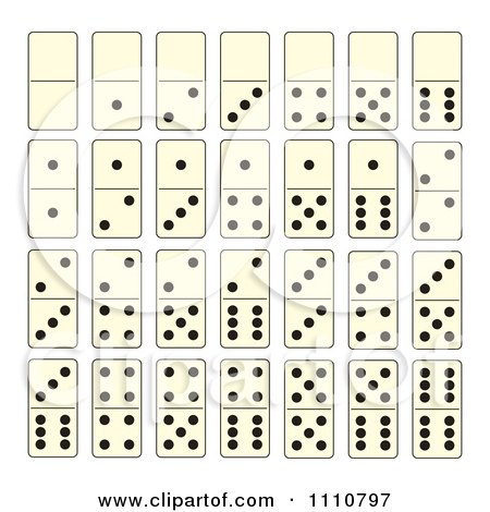 Clipart Dominoes Game Tiles - Royalty Free Vector Illustration by ...