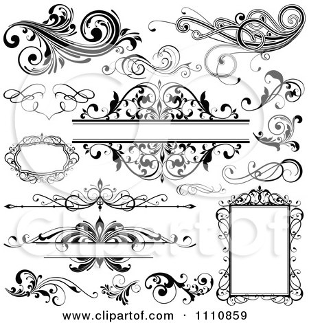 Black  White Bedroom Designs on Black And White Design Elements Frames And Flourishes By Onfocusmedia