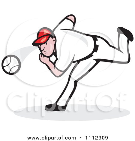 Baseball Players Pitching