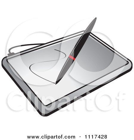 Free Vector Editing Software on Stylus Pen Drawing On A Computer Graphics Tablet   Royalty Free